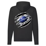 DATSUN CIPZÁRAS FEKETE KAPUCNIS PULÓVER