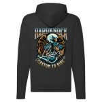 HARDKNOCK MOTOROS FEKETE CIPZÁRAS PULÓVER