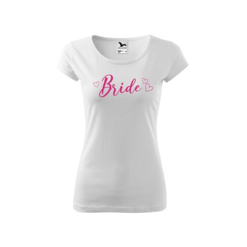 Bride pink minta fehér póló