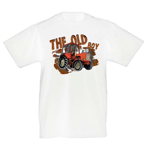 outlet T25 TRAKTOROS FEHÉR GYEREK PÓLÓ 140-146-os