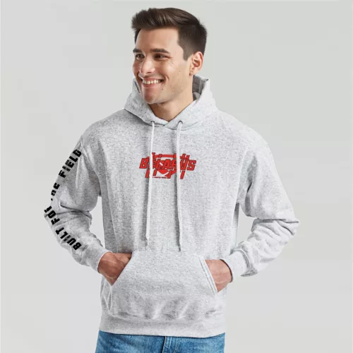 Belarus Style kenguruzsebes pulóver világosszürke