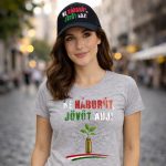 Ne háborút, jövőt adj! női póló (szürke)