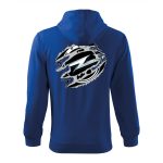 [AKCIÓ] XL- ES MÉRET OPEL CIPZÁRAS KÉK KAPUCNIS PULÓVER