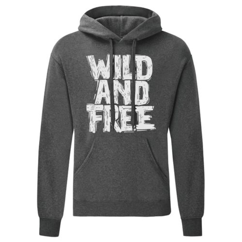 Wild and Free Szürke kenguruzsebes pulóver