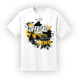 Sárga Offroad King mintás Fehér póló 