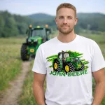 Zöld Traktor 6195 FEHÉR PÓLÓ
