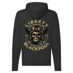 LIBERTY MOTOROS FEKETE CIPZÁRAS PULÓVER