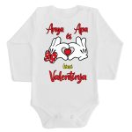 Anya és Apa kicsi ValentÍnja! Fiú Baba body hosszú ujjú 