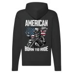 AMERICAN CUSTOM BIKE MOTOROS FEKETE CIPZÁRAS PULÓVER