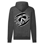 INFINITI CIPZÁRAS SZÜRKE KAPUCNIS PULÓVER