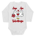 Anya és Apa kicsi ValentÍnája! Lány Baba body rövid ujjú