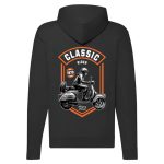 CLASSIC RIDER MOTOROS CIPZÁRAS PULÓVER FEKETE