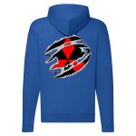 MITSUBISHI CIPZÁRAS KÉK KAPUCNIS PULÓVER