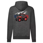 Zetor C. 170 Kapucnis cipzáras pulóver sötétszürke