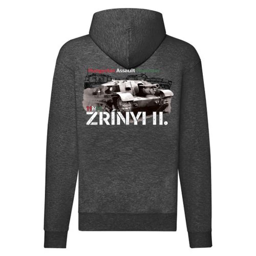 Zrínyi II. Tank cipzáras pulóver (sötétszürke)