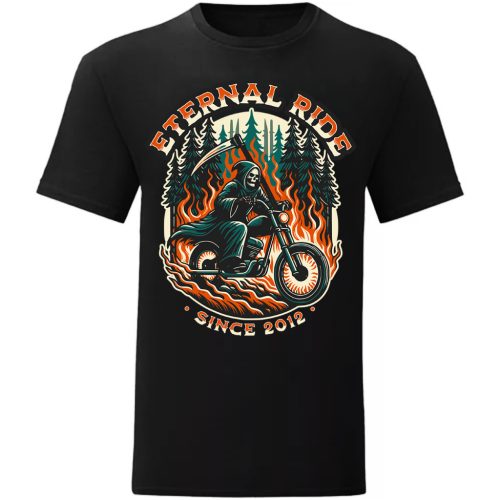 ETERNAL RIDE  MOTOROS PÓLÓ FEKETE