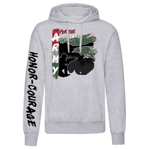 Army kenguruzsebes pulóver (világosszürke)