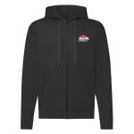 Járjunk az igaz úton cipzáras pulóver (fekete)