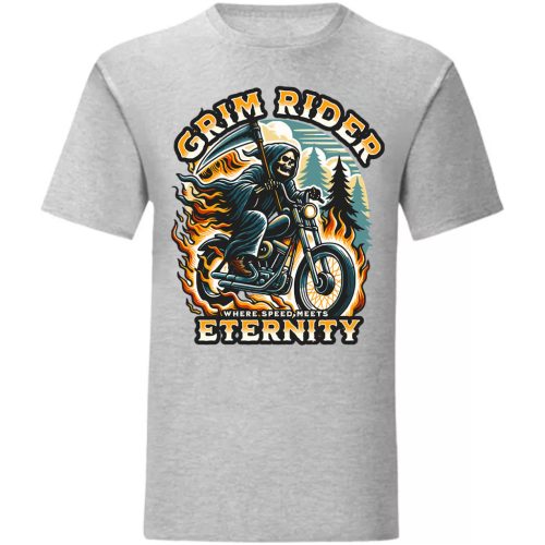 GRIM RIDER MOTOROS PÓLÓ SZÜRKE