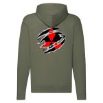 MITSUBISHI CIPZÁRAS ZÖLD KAPUCNIS PULÓVER