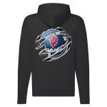 SAAB CIPZÁRAS FEKETE KAPUCNIS PULÓVER