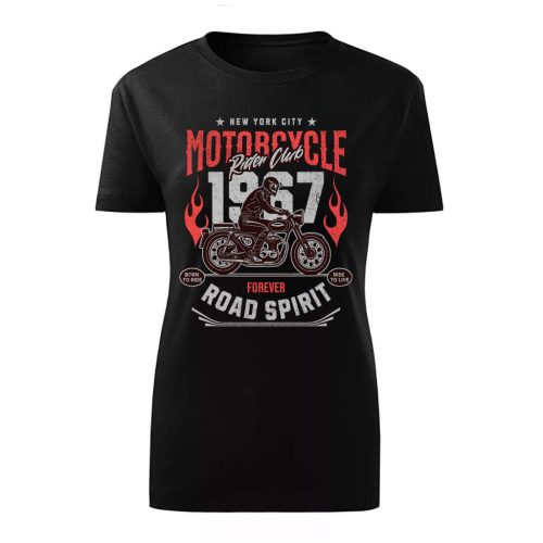 MOTORCYCLE ROAD SPIRIT FEKETE NŐI PÓLÓ