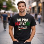 Talpra magyar póló (fekete)