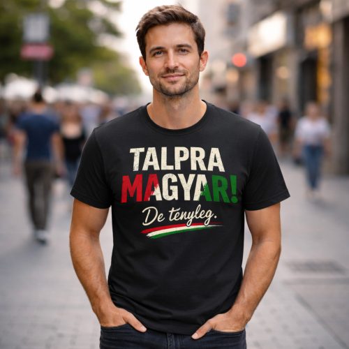 Talpra magyar póló (fekete)
