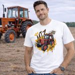 MTZ 82 fehér rövid póló új