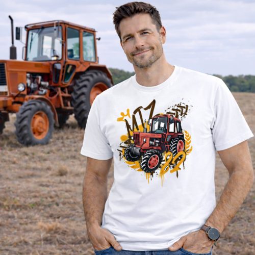 MTZ 82 fehér rövid póló új