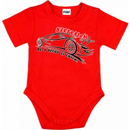 Szeretlek Apa, de a verda az enyém! Baba body piros