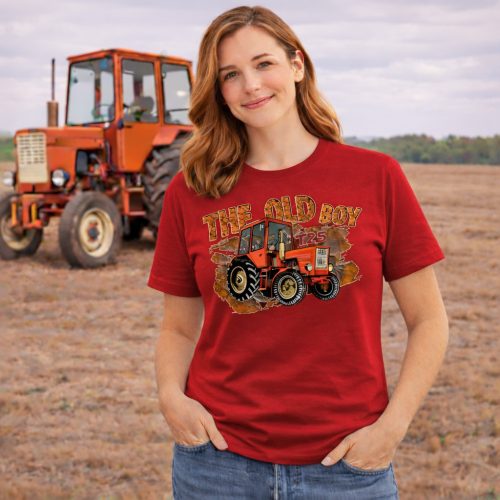 MTZ T25 piros traktoros női póló