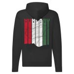 Hungary körvonalas kenguruzsebes pulóver (fekete)