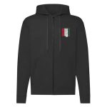 Hungary körvonalas kenguruzsebes pulóver (fekete)