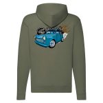 TRABANT 601 CIPZÁRAS ZÖLD KAPUCNIS PULÓVER 