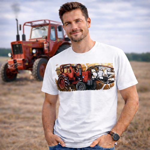 FEHÉR PÓLÓ MTZ 50 MINTÁVAL