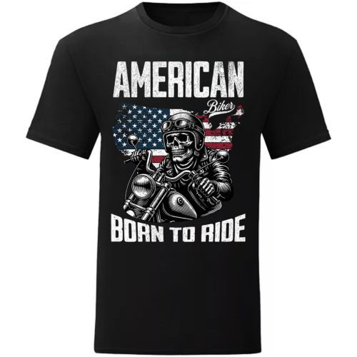 A. BORN TO RIDE MOTOROS PÓLÓ FEKETE