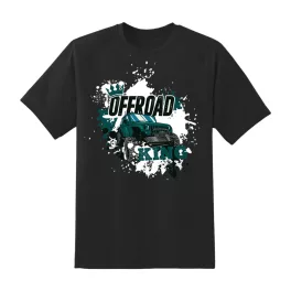 Zöld Offroad King mintás Fekete póló