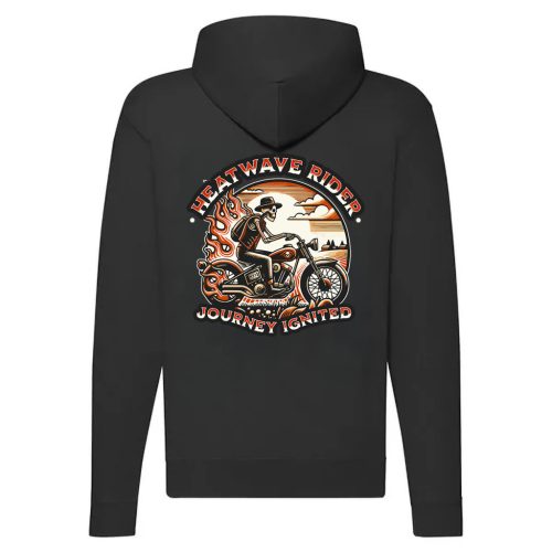 HEAT WAVE RIDER MOTOROS CIPZÁRAS PULÓVER FEKETE