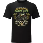 Authentic Farm Life fekete póló