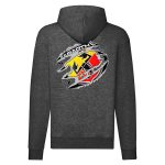 ABARTH CIPZÁRAS SÖTÉTSZÜRKE KAPUCNIS PULÓVER