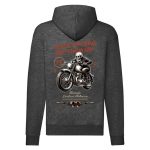 NEVER SPEEDING MOTOROS CIPZÁRAS PULÓVER SZÜRKE