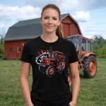 MTZ 82 fekete női traktoros póló