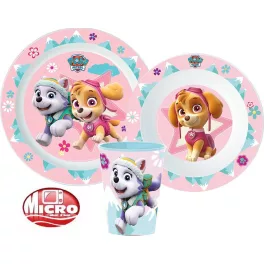   Paw Patrol, Mancs Őrjárat műanyag, étkészlet micro szett