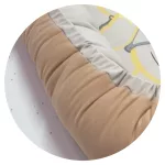 Babafészek Prémium Mackós mintás (Mogyoró/Homok) 