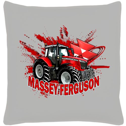 MASSEY FERGUSON SZÜRKE PAMUTVÁSZON DÍSZPÁRNA