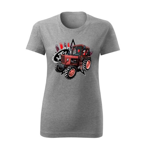 MTZ 82 szürke női traktoros póló
