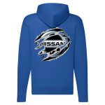 NISSAN CIPZÁRAS KÉK KAPUCNIS PULÓVER