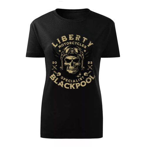 LIBERTY MOTOROS FEKETE NŐI PÓLÓ