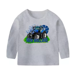 NEW HOLLAND SZÜRKE HOSSZÚ UJJÚ GYEREK PÓLÓ
